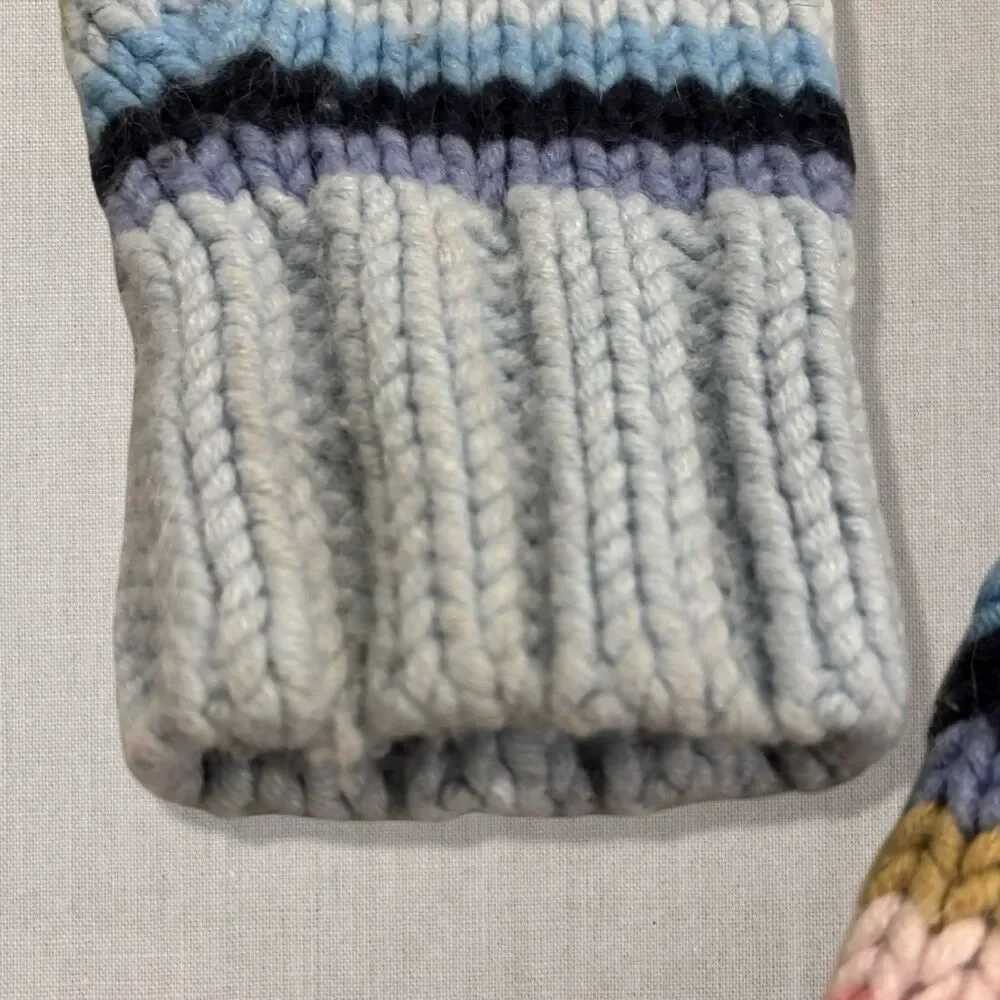 GAP Kids Vintage 90s Rainbow Stripe Knit Sweater Wool Blend Girls 5-6